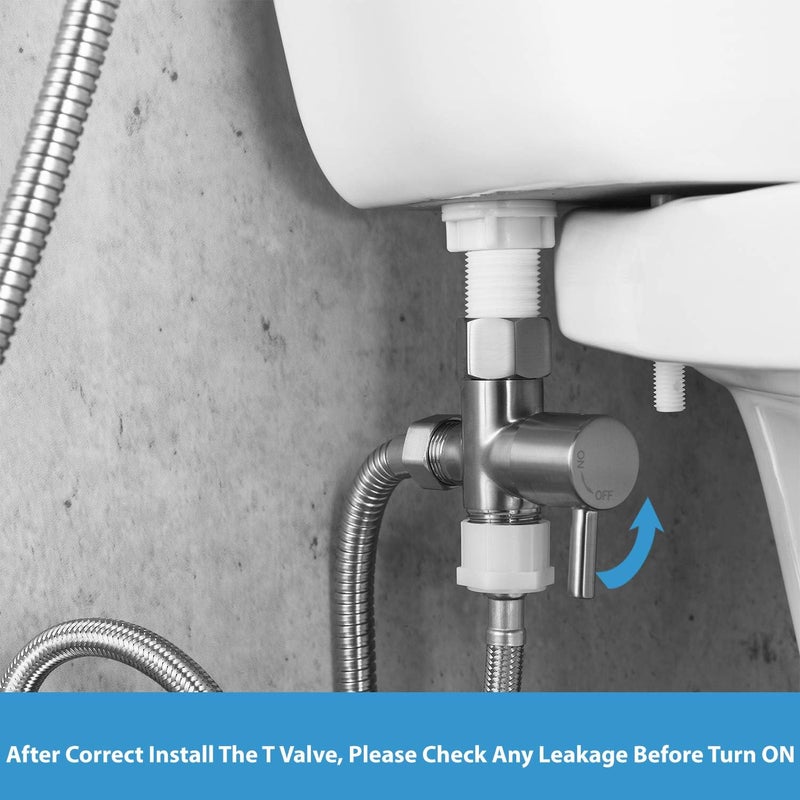 Lambloraey Black Handheld Bidet Sprayer for Toilet, Stainless Steel Metal Made Toilet Hose, Bidet Toilet Attachment Kit for Cloth Diaper Sprayer & Pets Shower & Feminine Hygiene - Image 4