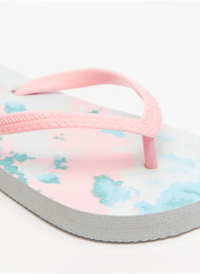 فلورا بيلا من شو إكسبرس Girls Printed Slip On Flip Flops