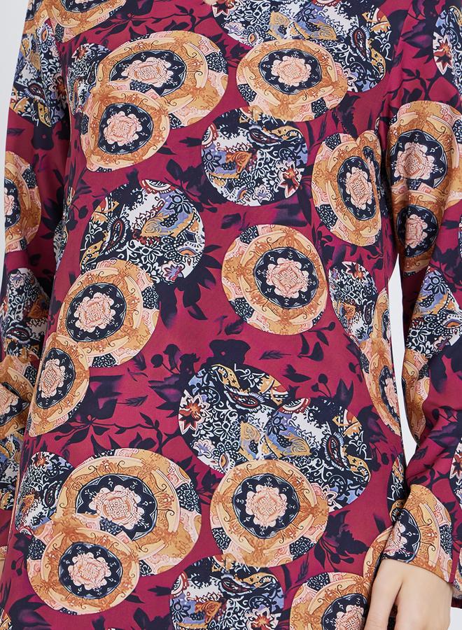 Styli Women Floral Printed Long Sleeve Jalabiya - Image 4