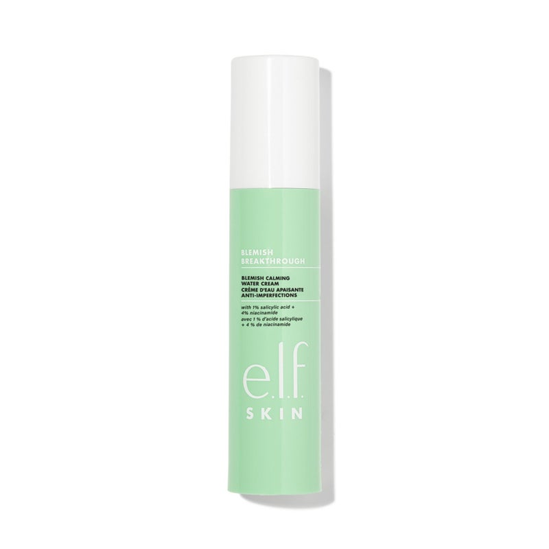 elf SKIN Blemish Breakthrough Calming Water Cream Lightweight BlemishFighting Face Moisturiser Prevents New Blemishes  Calms Skin