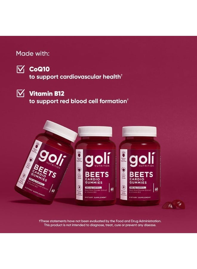 جولي نيوترشن Goli Nutritional Supplement, Beets Cardio Gummy - 60 Count - 100mg CoQ10 & Beet Root Extract - Gluten-Free, Vegan, Non-GMO, and Gelatin-Free. Nature's Great Superfood. - Image 5