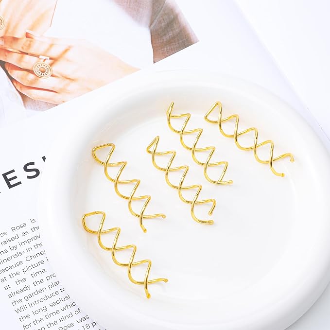 Molain مولين 20 قطعة دبابيس شعر حلزونية دبابيس شعر لولبية دبابيس دوران للشعر سبين بن لصنع الكعكة دبابيس لولبية مع أطراف مدورة غير خادشة للنساء باللون الأسود