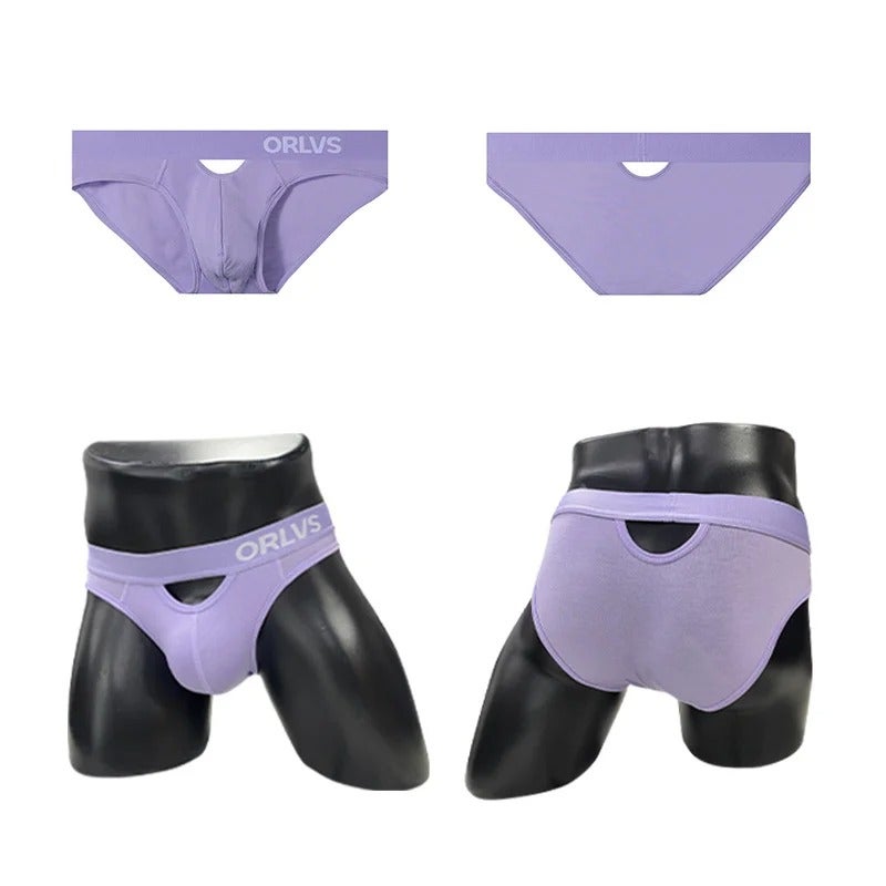 ORLVS Men's Modal Low-Rise Briefs with Cutout Design - Breathable, Seamless & Shaping -  OR6215
