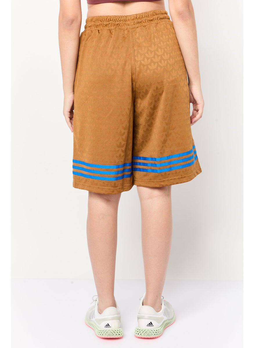 adidas Originals Women Sportswear Fit Training Shorts, Brown  - Image 4