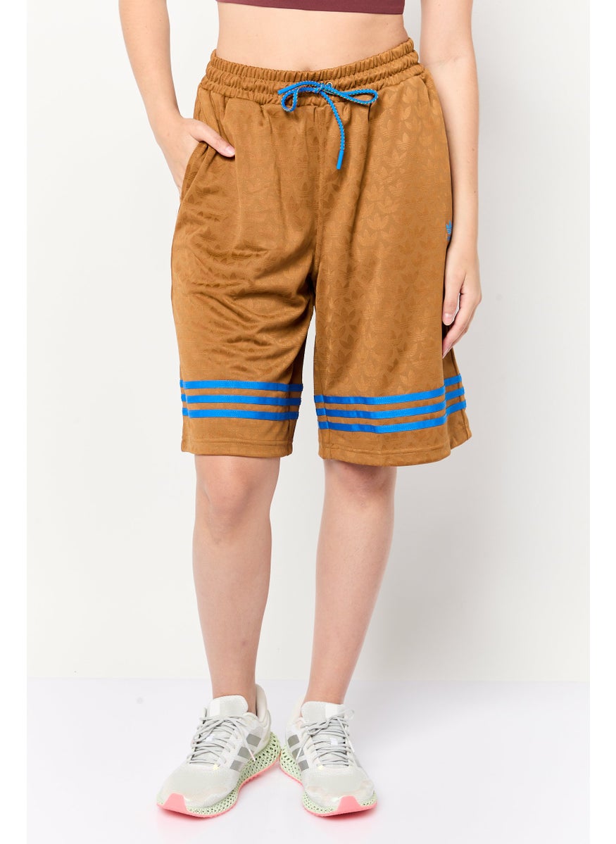 adidas Originals Women Sportswear Fit Training Shorts, Brown  - Image 1