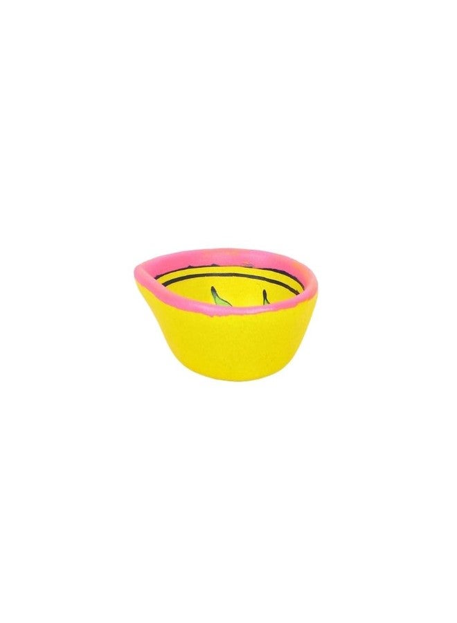 Natriel Handmade Pottery Diya Diyas Earthen Assorted Colorful Diwali Decoration Puja Handpainted Home Indoor Outdoor Design Handmade Unique Design First Ever (Desing-03) - Image 2