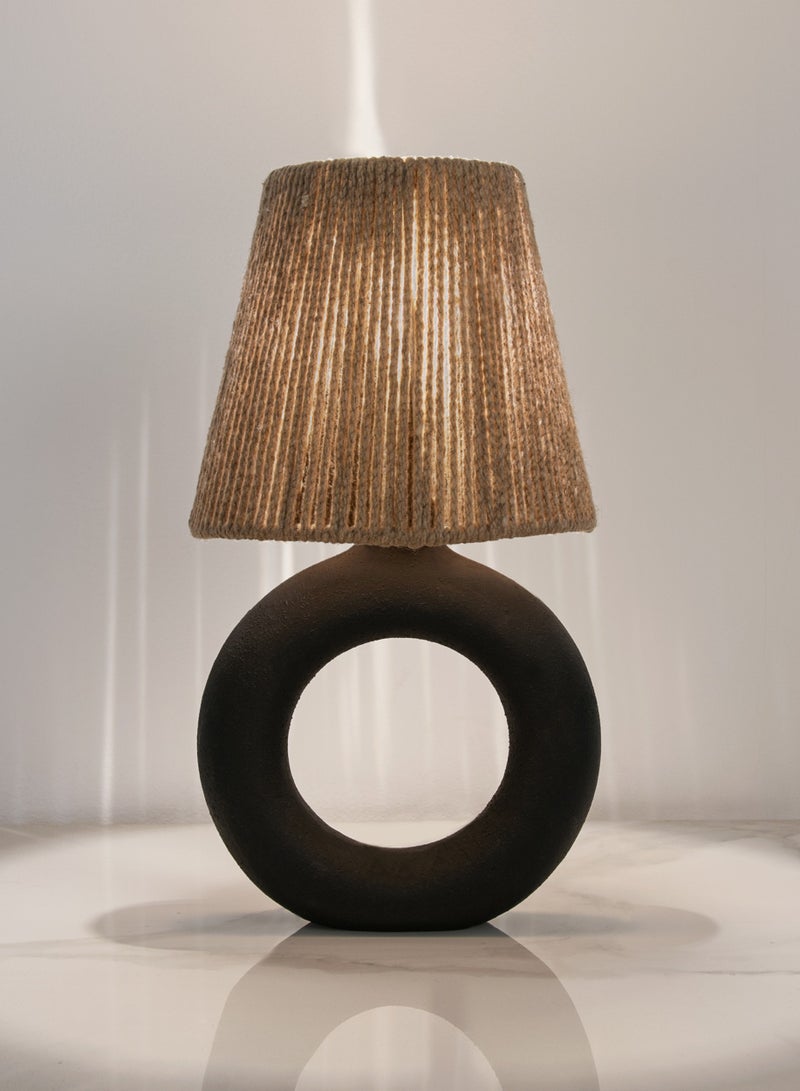 Cluc Ciambella Black Table Lamp - Brown - Image 1