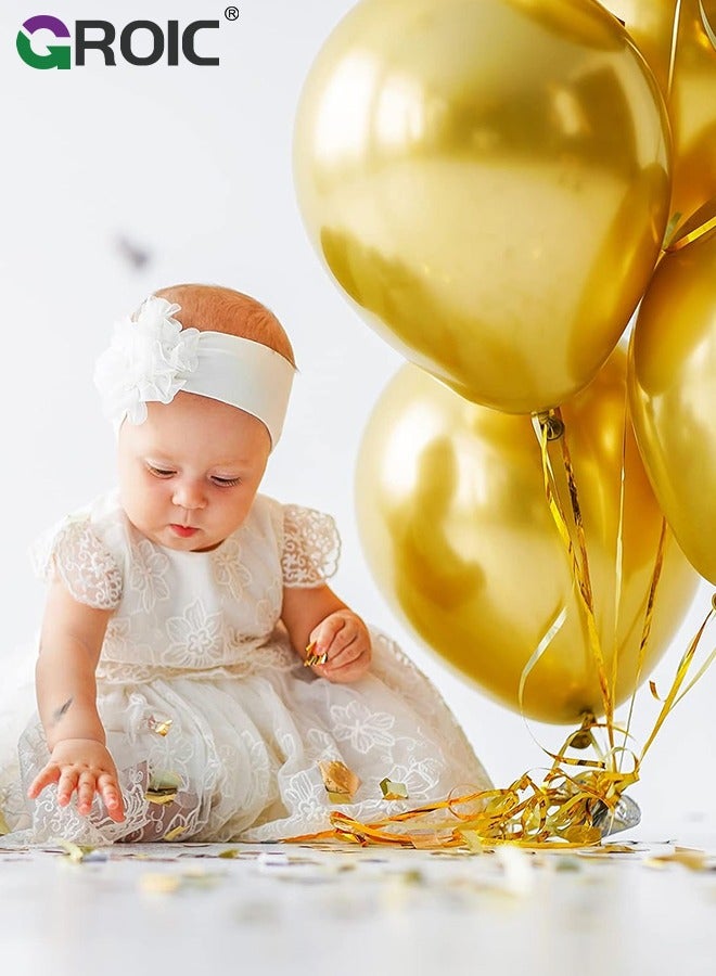 GROIC 129pcs Gold Balloons Latex Balloons 18 12 10 5 Inch Party Balloon Kit for Birthday Party Graduation Baby Shower Wedding Holiday Balloon Decoration,Party Balloon Set, Party Supplies - Image 4
