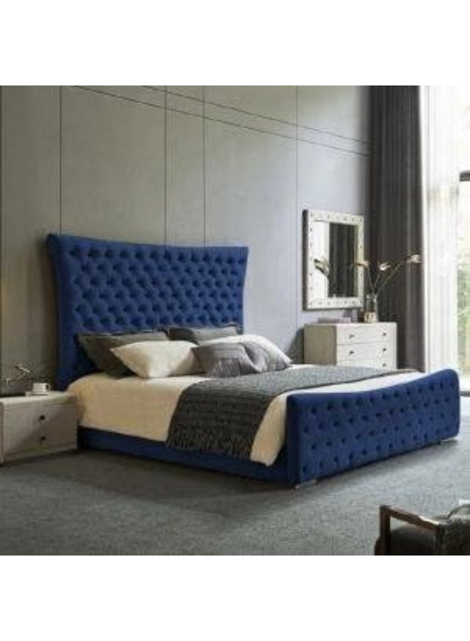 Comfynest Plexa Plush Velvet Fabric Bed Frame 45 X 50 X 100 Cm Multicolor - Image 2