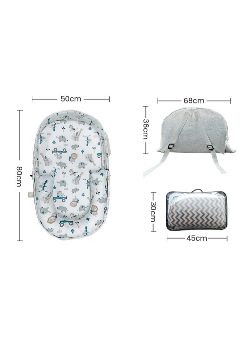 Portable folding baby crib - lightweight baby bed in the form of a bag - baby and newborn supplies - suitable for travel and easy sleep - Color 1  - Image 1