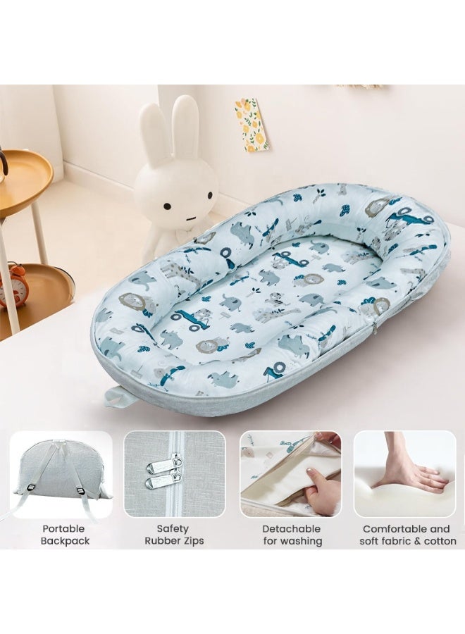 Portable folding baby crib - lightweight baby bed in the form of a bag - baby and newborn supplies - suitable for travel and easy sleep - Color 1  - Image 2