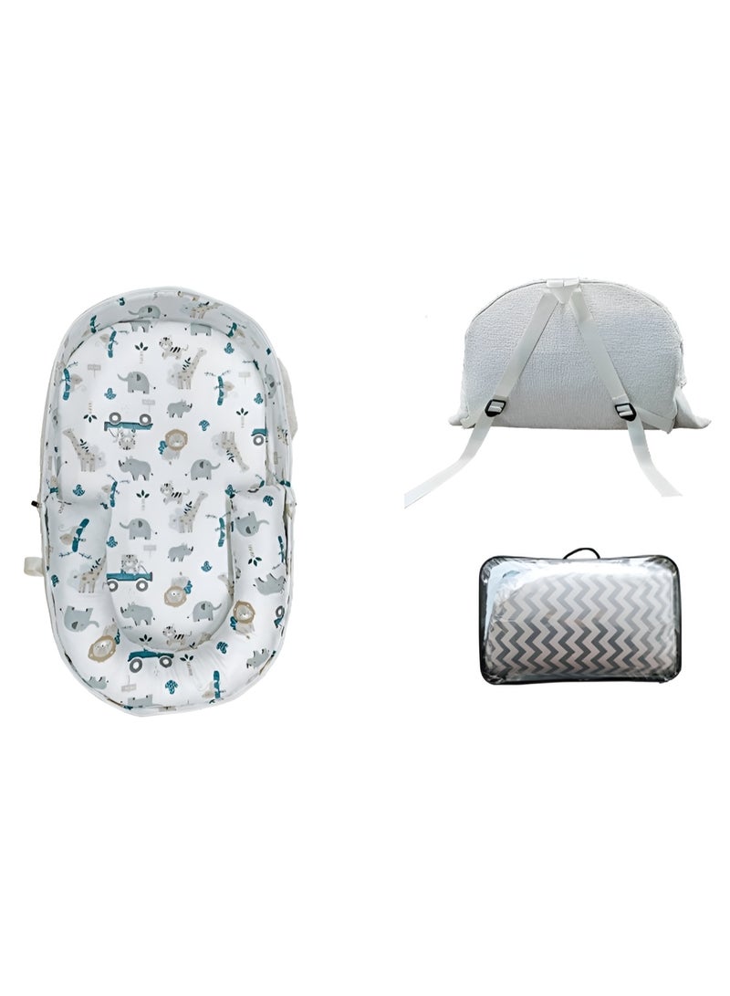 LOOFI Portable folding baby crib - lightweight baby bed in the form of a bag - baby and newborn supplies - suitable for travel and easy sleep - Color 1 - Image 1