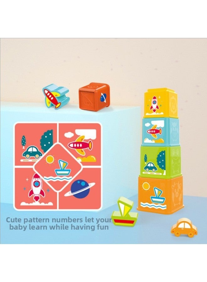 Children's Puzzle Jengle Figure Cognitive Playing Water Jengle Cup Toddler Building Blocks Early Education Toys-Specifications:HE0225 - Image 4