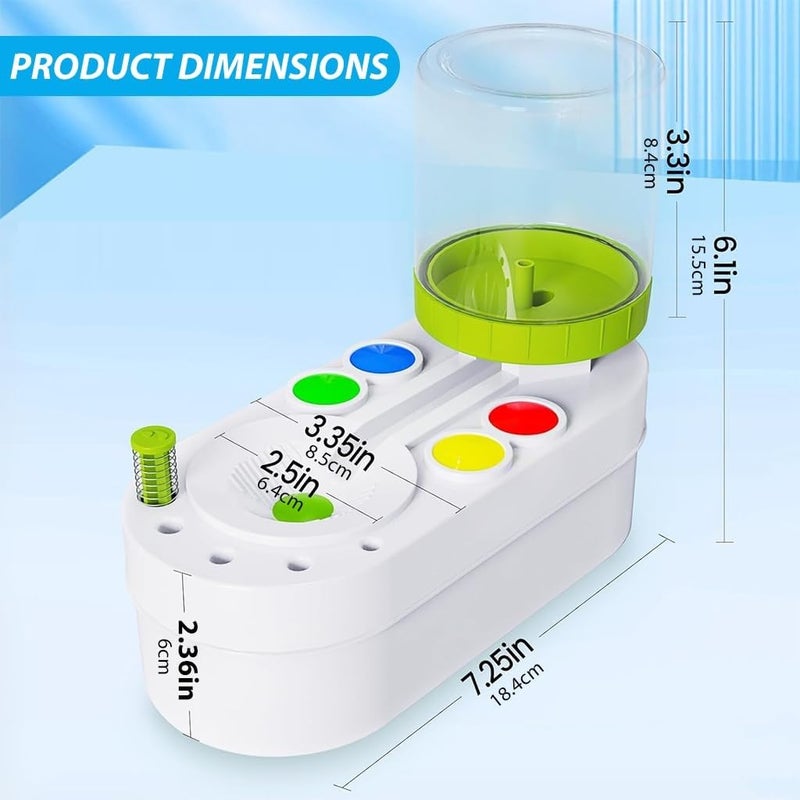 GALV 2 in 1 Paint Brush Cleaner Machine with auto Refill selfCleaning Paint Brush Station with Buttonefficient Cleaner for OilAcrylicMakeup Brushes1 pcs184 x 85 cmWhite Color - Image 2