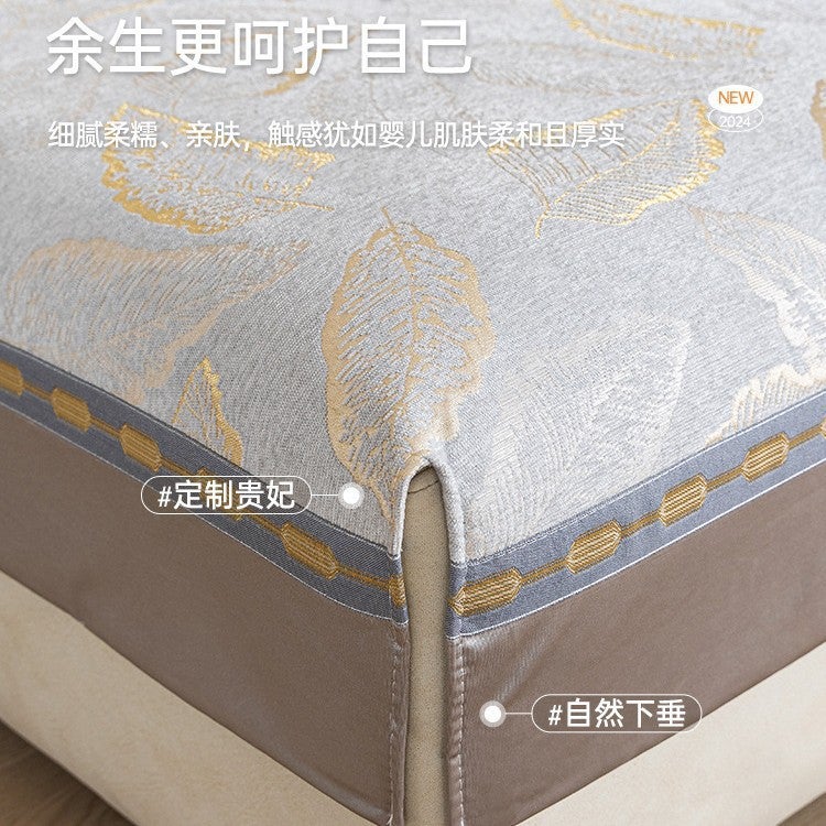 Seat Cushion For Three-Seater Sofa With Chaise Lounge, Suitable For All Seasons, Light Luxury, High-End Feel, Model, Non-Slip Cover - Image 3