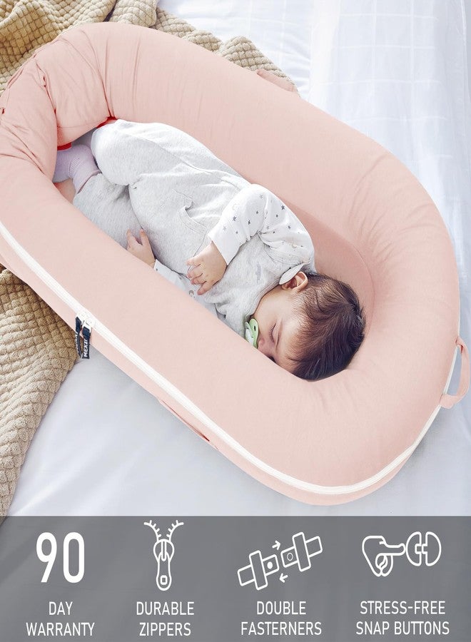 MEXXI Organic Replacement Cover with Waterproof Pad | Premium Quality Spare Cover Certified Organic Cotton | Protects Against leaks | [Fits Dockatot Deluxe + Docks] (Cover Only) (Baby Pink) - Image 5