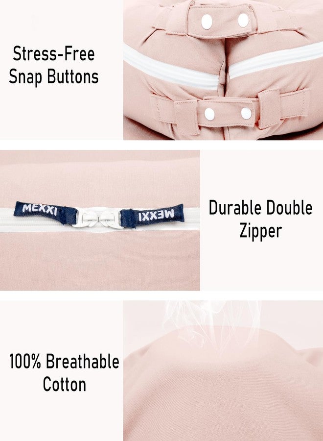 MEXXI Organic Replacement Cover with Waterproof Pad | Premium Quality Spare Cover Certified Organic Cotton | Protects Against leaks | [Fits Dockatot Deluxe + Docks] (Cover Only) (Baby Pink) - Image 4