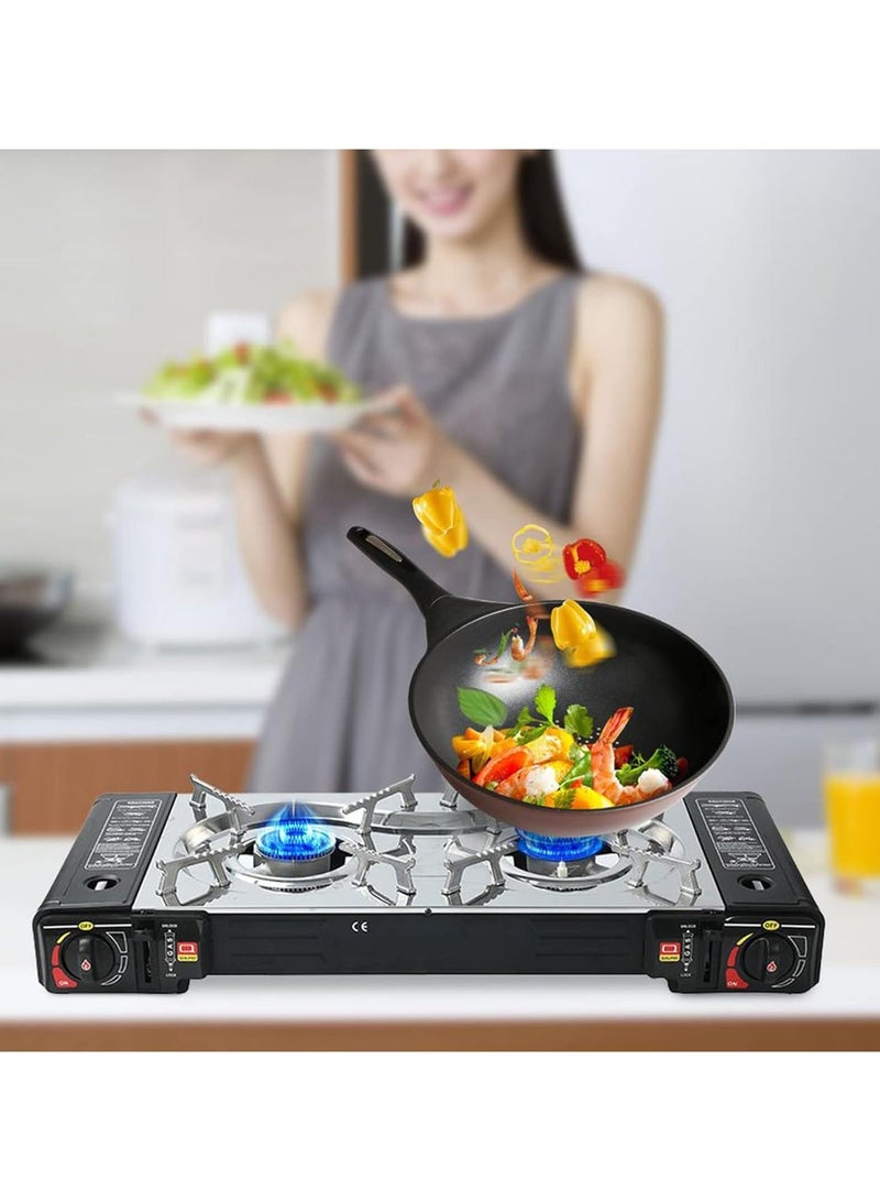 Denx 2 Burner Portable Gas Stove for Travel and Camping - Image 4