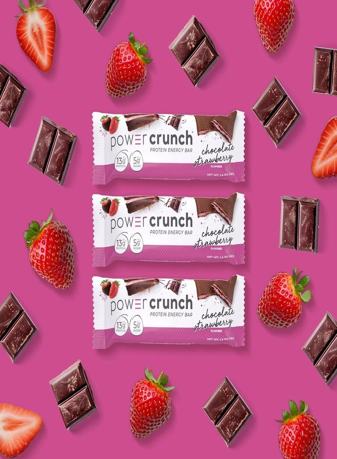 Power Crunch Protein Wafer Bars, High Protein Snacks with Delicious Taste, Chocolate Strawberry, 1.4 Ounce (12 Count) - Image 5