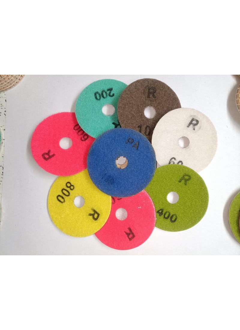 pioneerabrasive Pioneer Abbrasive 5MM Diamond Polishing Pads 10pcs Pioneer Abbrasive4 Inch Pads for Marble Granite Stone Polishing Grinding  - Image 3