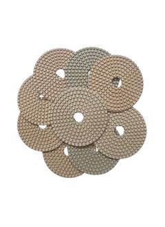 pioneerabrasive Pioneer Abbrasive 5MM Diamond Polishing Pads 10pcs Pioneer Abbrasive4 Inch Pads for Marble Granite Stone Polishing Grinding  - Image 1