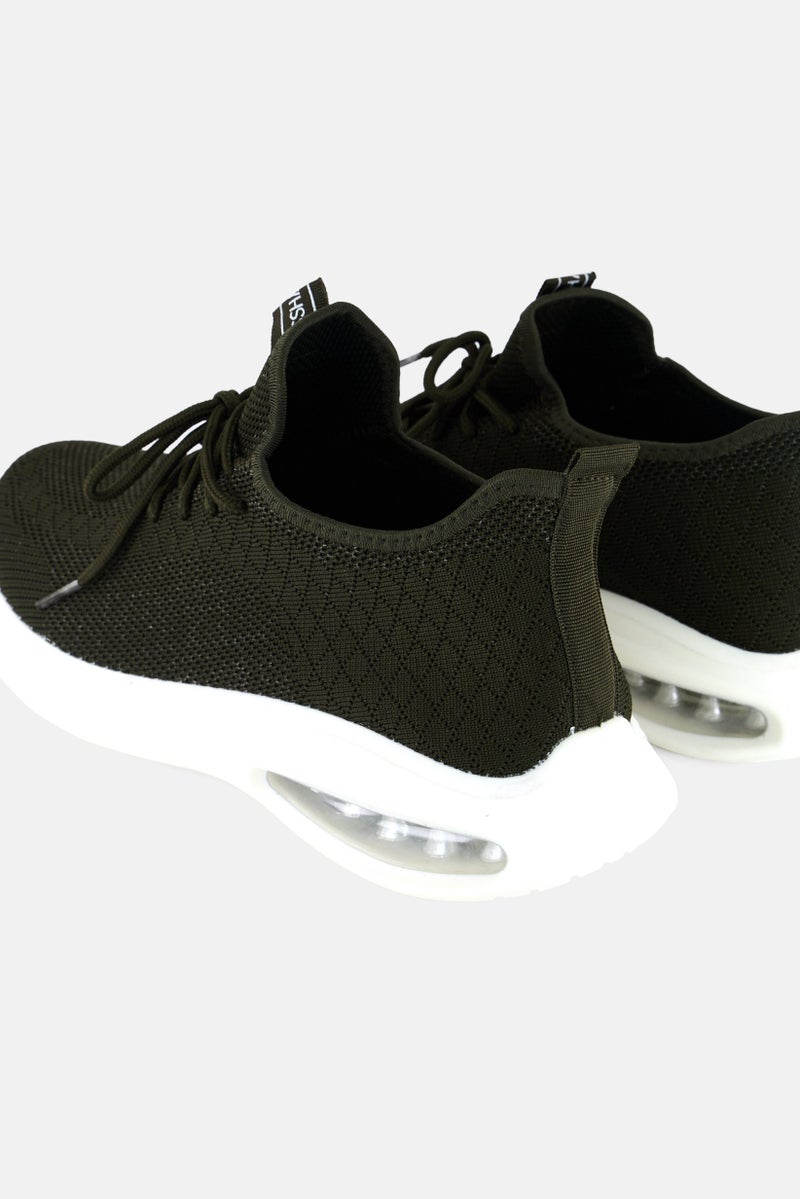 CROSSHATCH أحذية تدريب رجالية مزودة بأربطة للسفر، زيتوني - Image 2