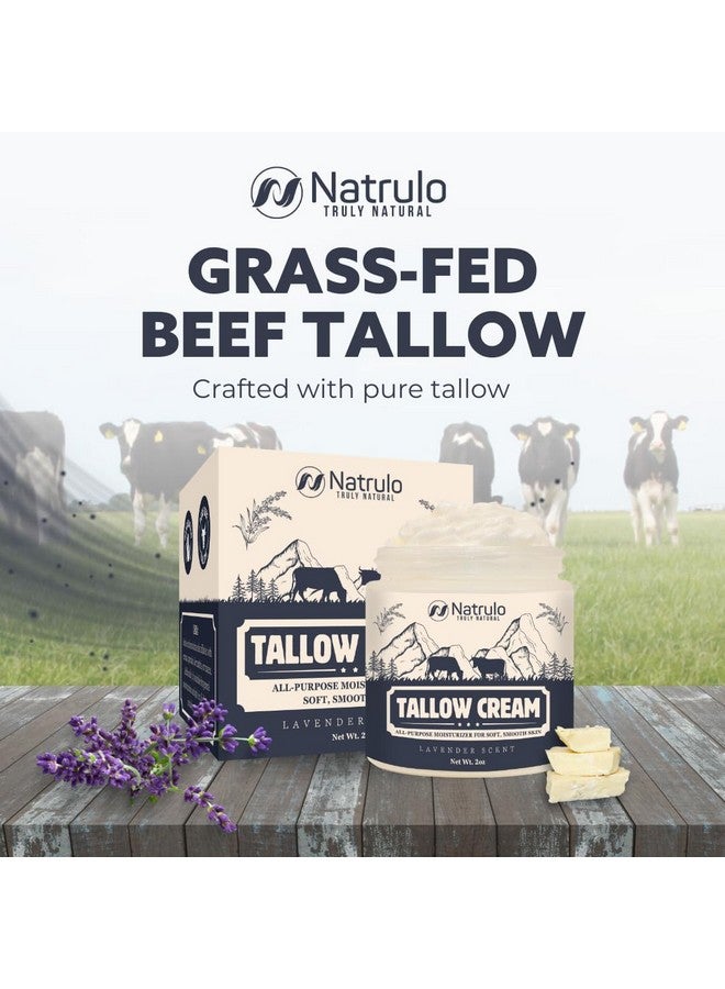 Natrulo Beef Tallow Cream - All Natural Grass Fed Beef Tallow and Honey All Purpose Balm - Moisturizing Face and Body Lotion for Eczema, Cracked, Dry, Itchy, Irritated Skin - Skin Repair Skincare Made in USA - Image 2