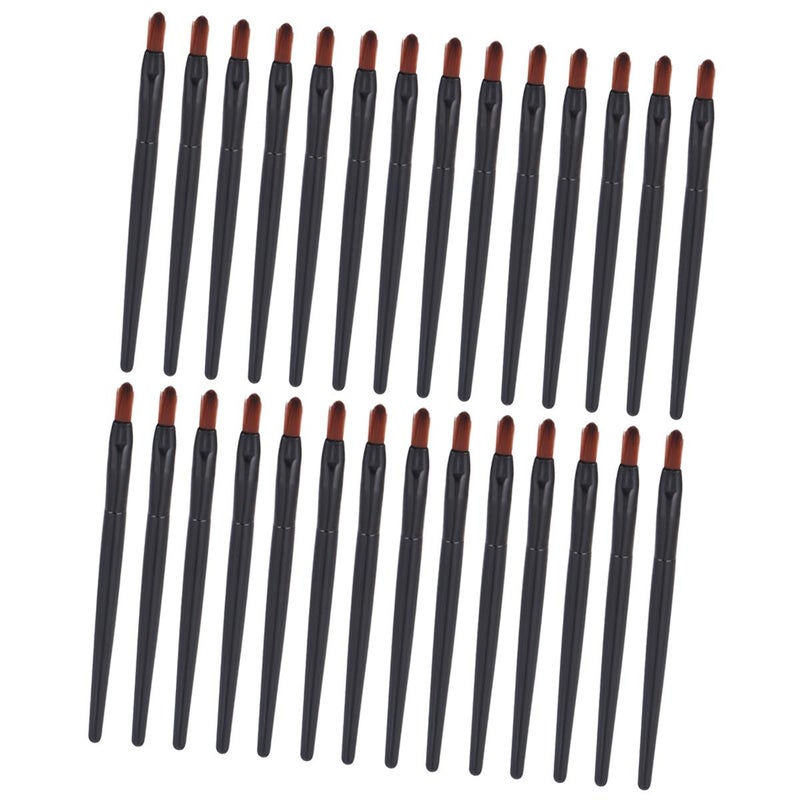 GANAZONO 50pcs Disposable Mini Lip Brush Portable Lip Gloss Applicator Black Plastic Handle Makeup Brush for Travel and Professional Beauty Use - Image 1