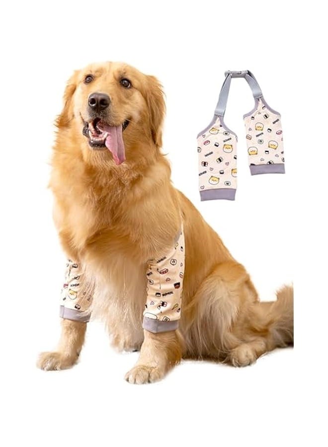 Dog Front Leg Braces Recovery Sleeve, Pet Dog Front Leg Hock Brace Elbow Protector, Pet Knee Brace Wounds for Medium Large Dogs