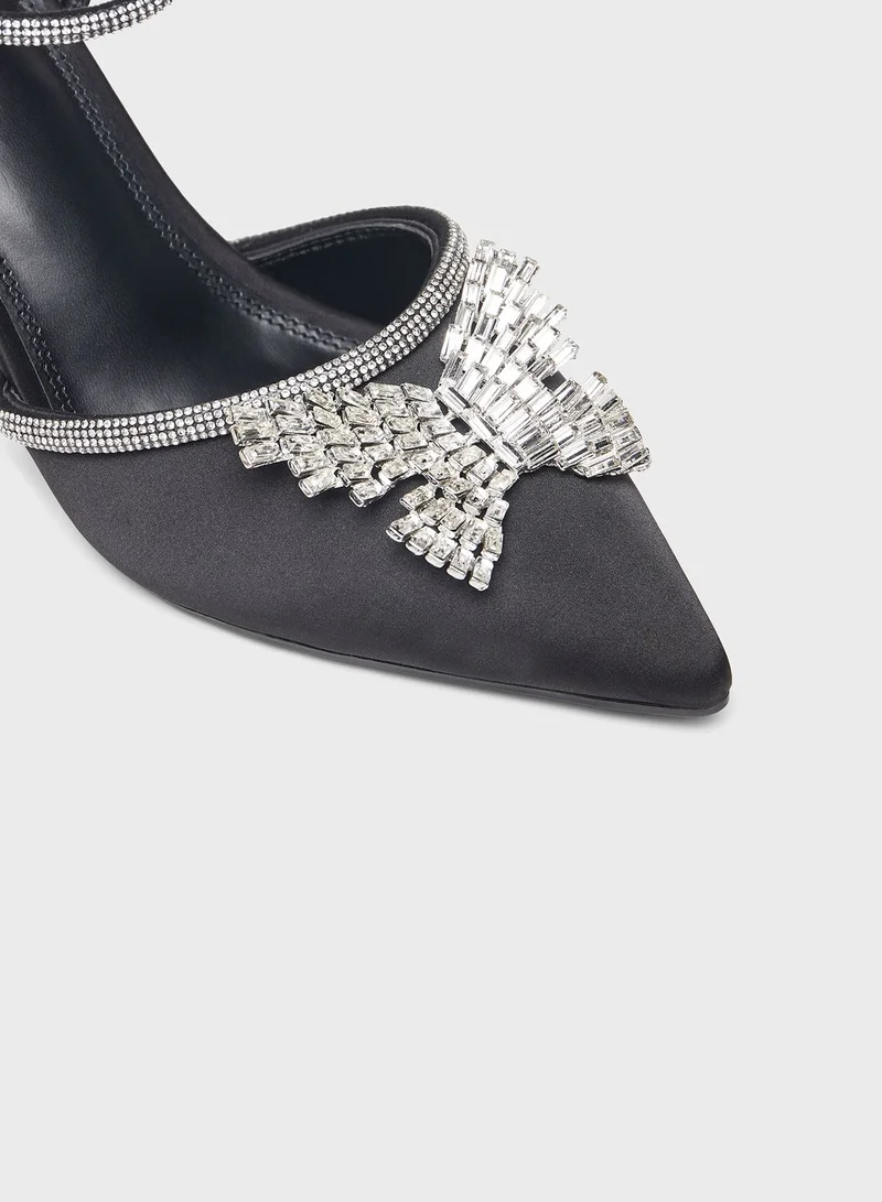 سيليست Ankle Strap Pointed Toe High Heel Pumps