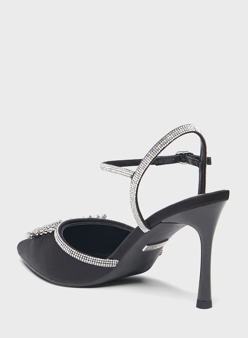 سيليست Ankle Strap Pointed Toe High Heel Pumps