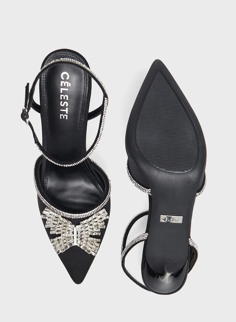 سيليست Ankle Strap Pointed Toe High Heel Pumps