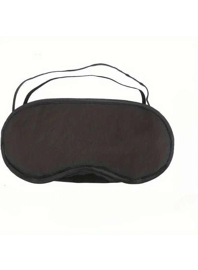 Generic 6 pieces of eye masks for sleeping or another name for sleeping glasses, soft and padded, made of polyester, black color, with an elastic strap. It is a special eye mask for sleeping or napping in the middle of the day. Suitable for use while traveling on a plane, car, or ship, or when relaxing or napping on the beach in the sun, or during a daytime nap on the living room sofa in a bright place. You may also give it as a gift to someone you love - Image 4