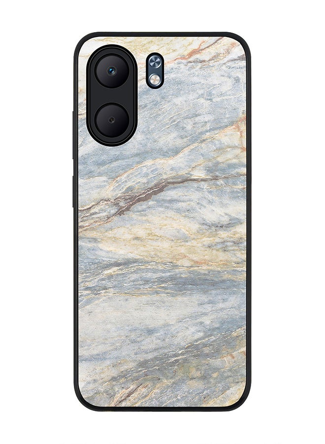 Stylizedd For Oppo A5x 5G / A5x 4G Case,Slim fit Camera Protection, Shockproof Thin Phone cover  - Marble Print Grey Classic