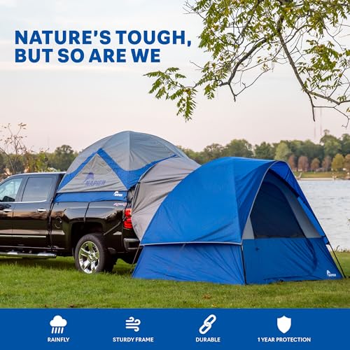 Napier Sportz Link Truck Bed Tent Camping Accessory 8 x 8 Ground Tent Attachment 4Person Tent Attaches to Napier Pickup Truck Tents Truck Tent Not Included BlueGray Model 51000 - Image 5