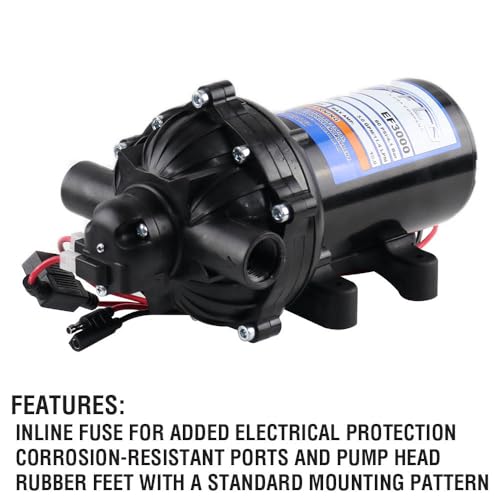 Everflo FBA_EF-3000-BOX EF3000 Diaphragm/Demand Water Transfer Pump 3.0 GPM 12V Volt 60 psi - Image 2
