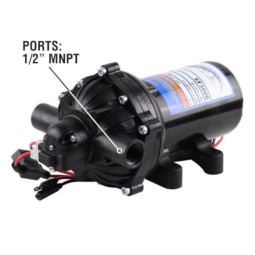 Everflo FBA_EF-3000-BOX EF3000 Diaphragm/Demand Water Transfer Pump 3.0 GPM 12V Volt 60 psi - Image 3