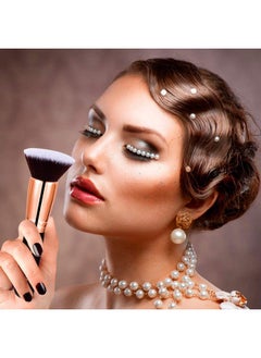 PARTY QUEEN Flat Top Kabuki Foundation Brush Vegan Makeup Toolsynthetic Makeup Brushes For Liquid Creamblending Mineralpowderbuffing Stipplingsofttravel Size Makeup Toolsrosegold  - Image 3