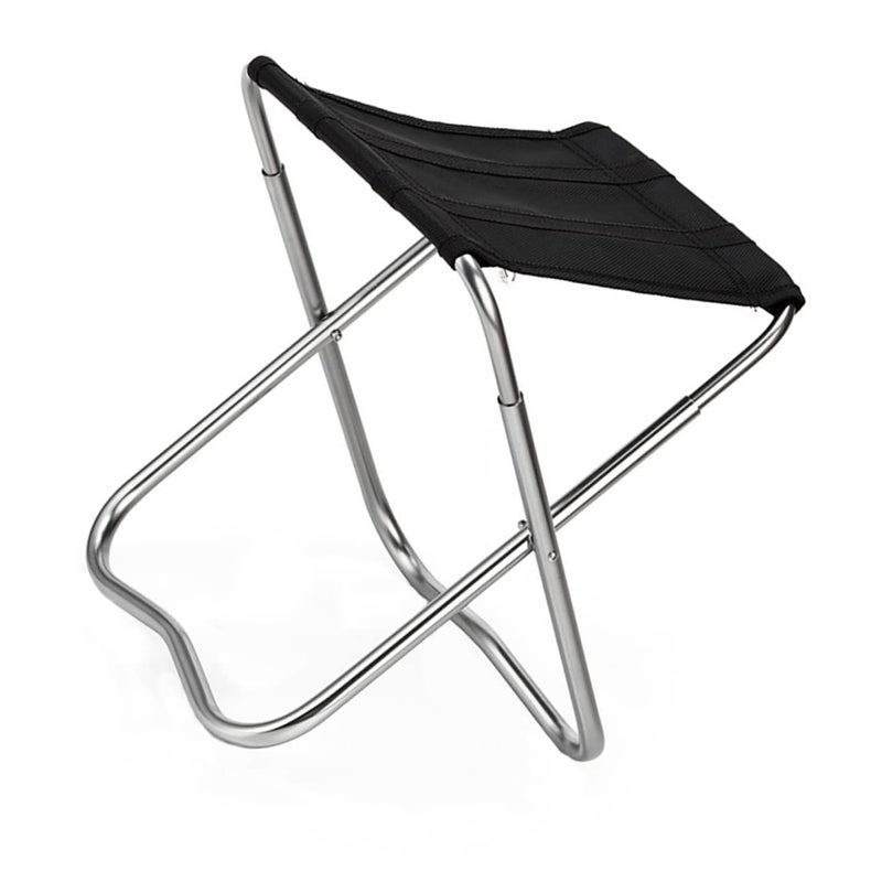 Lightweight Portable Folding Fishing Chair Compact for Camping Hiking Picnic Beach Black - Image 2