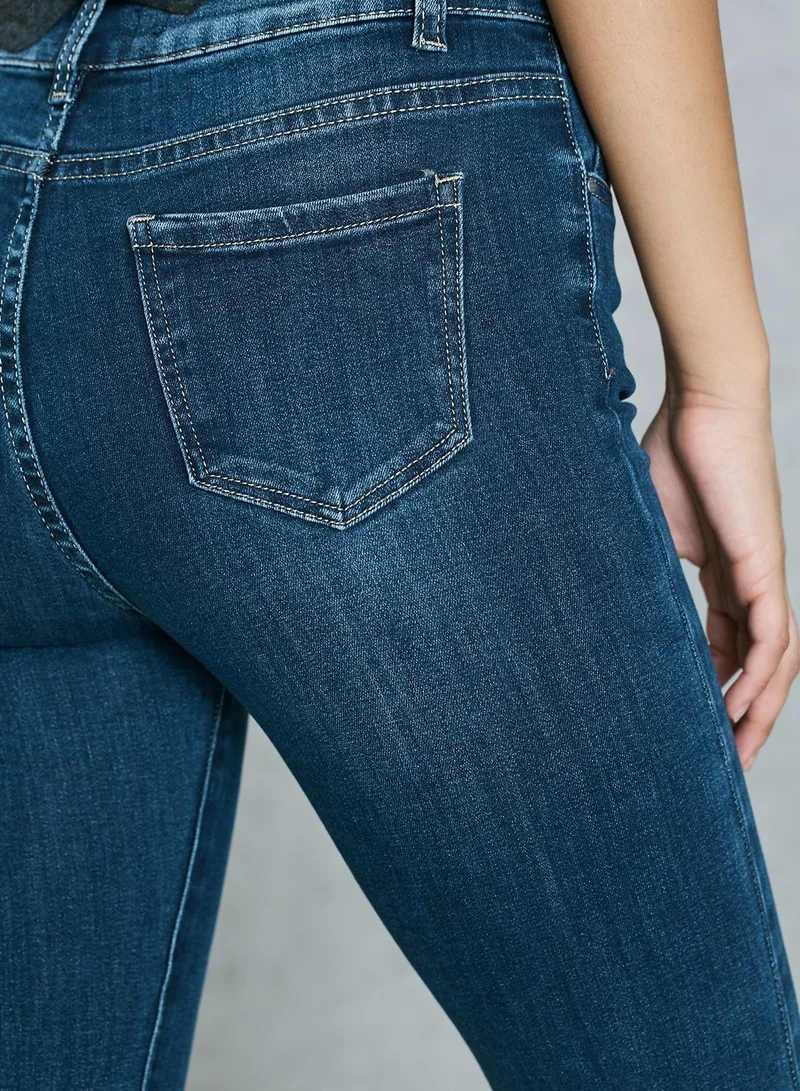 Ginger Knee Slit Skinny Jeans