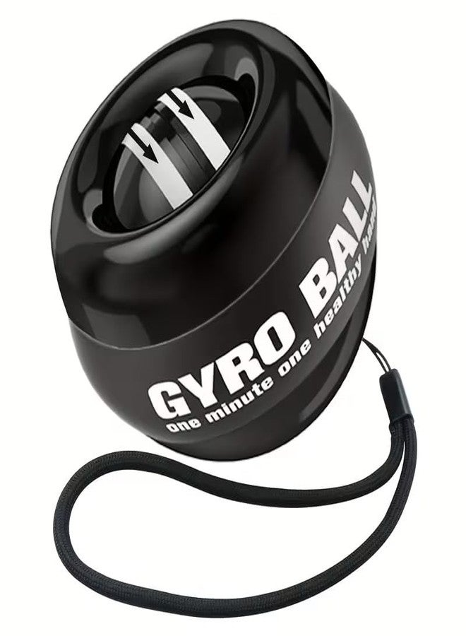 4MYL Gyro Ball Wrist Exerciser with Auto Start Power Ball - Gyroscopic Hand Grip Trainer for Forearm, Wrist, Finger & Arm Strength Training, Fitness, Sports & Physiotherapy (Black) - Image 1