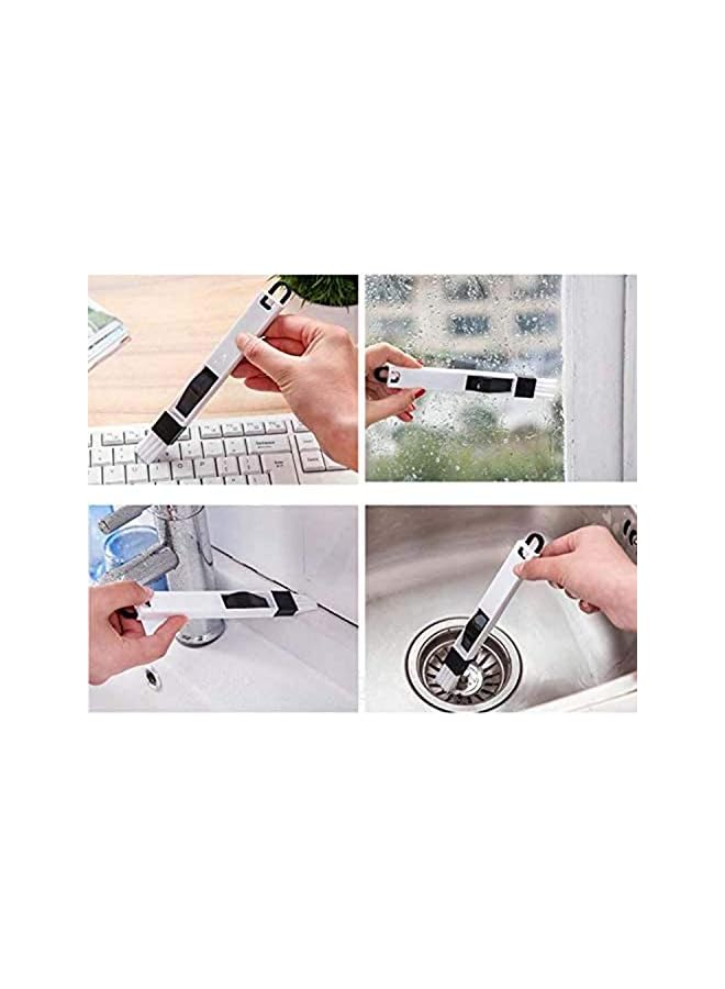 promass Window Groove Brush, Window Track Door Groove Corner Detachable Cleaning Brush with Dustpan Multipurpose Hand-held Cleaning Brush Keyboard Cleaner Cleaning Tools (Black) - Image 4