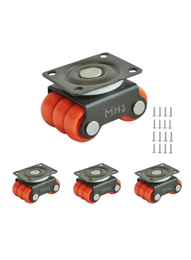 MHS Revolving Baby Sixer Caster Wheels with Screws, 175 KG Load Capacity, Set of 4 - Smooth and Durable Furniture Casters - Image 1