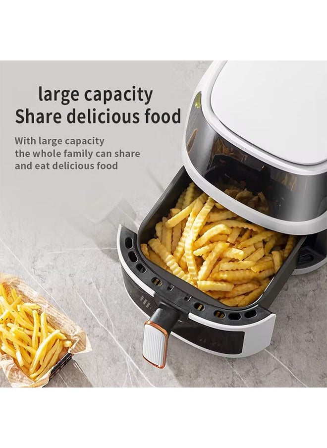 Arabest - 8L Visual Air Fryer,Healthy Cooking,Intelligent Control Panel,2400W High Power,Cooking French Fries/Cakes,For Family Gatherings/Hotel Restaurants(White) - Image 1