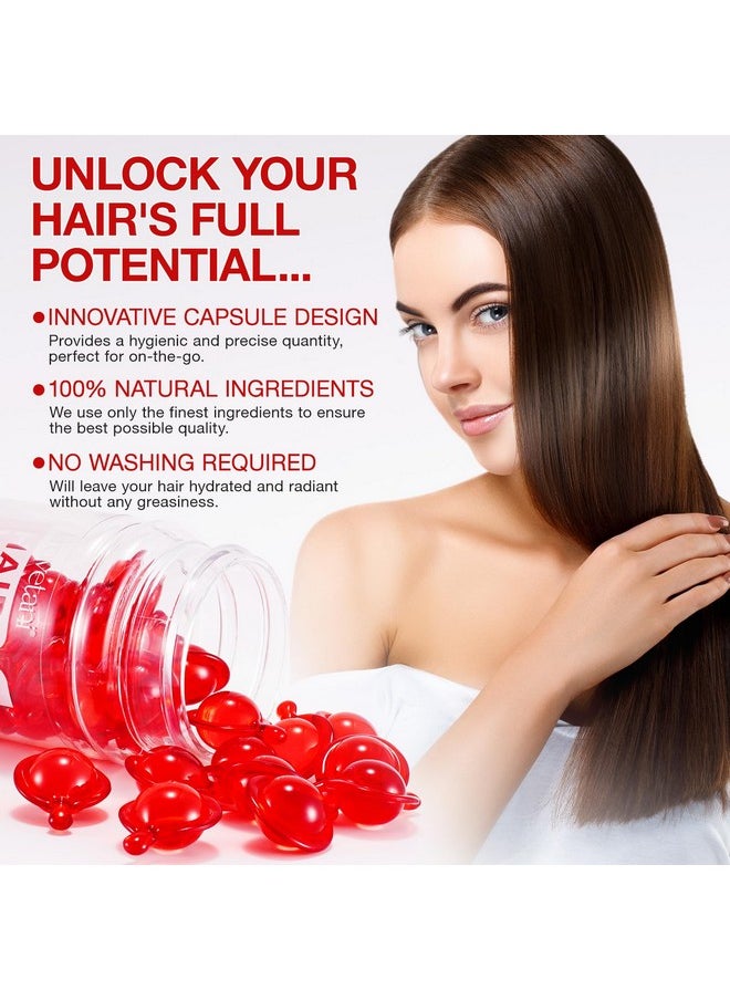Frovetani Hair Vitamin Serum Capsule 50 Caps, Hair Treatment Serum, No Rinse with Moroccan Oil Macadamia Oil Avocado Oil, Vitamins A,C,E Pro Vit. B5, Strengthen & Hydrate Hair - For All Hair Types  - Image 2