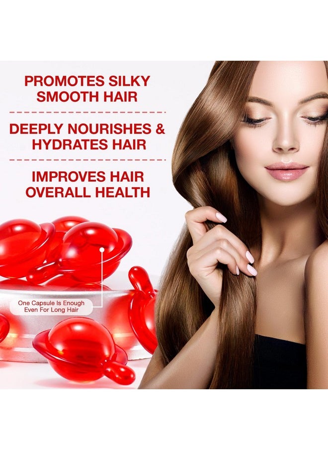Frovetani Hair Vitamin Serum Capsule 50 Caps, Hair Treatment Serum, No Rinse with Moroccan Oil Macadamia Oil Avocado Oil, Vitamins A,C,E Pro Vit. B5, Strengthen & Hydrate Hair - For All Hair Types  - Image 5