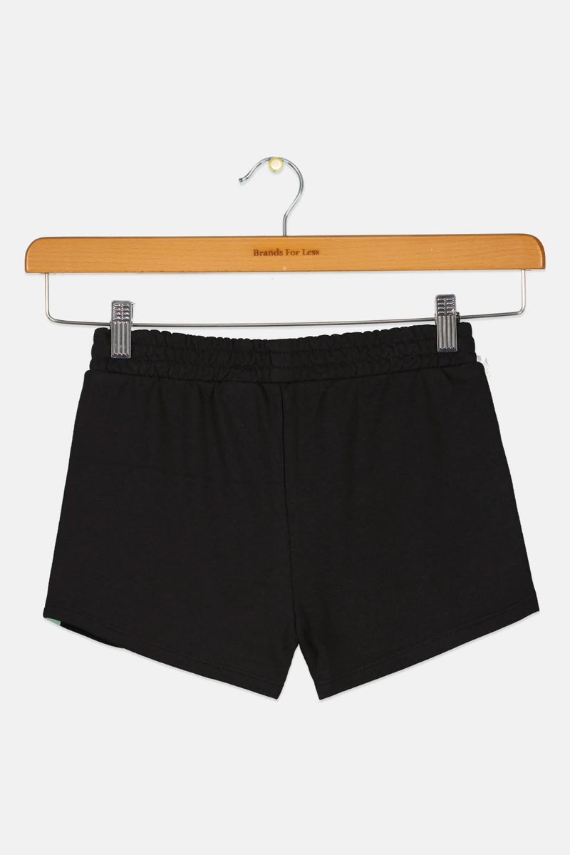 PUMA Kids Girl Brand Logo Outdoor Shorts, Black - Image 3