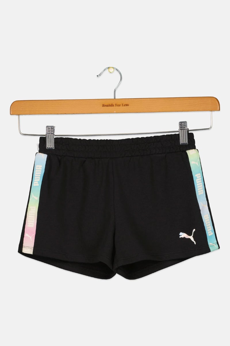 PUMA Kids Girl Brand Logo Outdoor Shorts, Black - Image 2