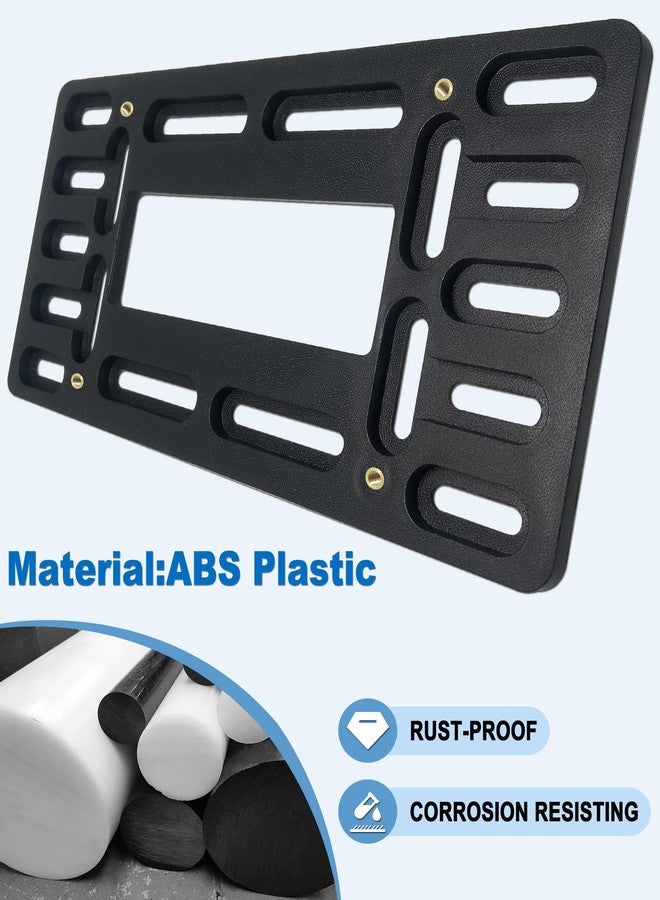 NJNYLLC Front License Plate Bracket Holder Mounting Kit, License Plate Frames, Screws, Cable Ties (Black Aluminum Frame+Bracket) - Image 2