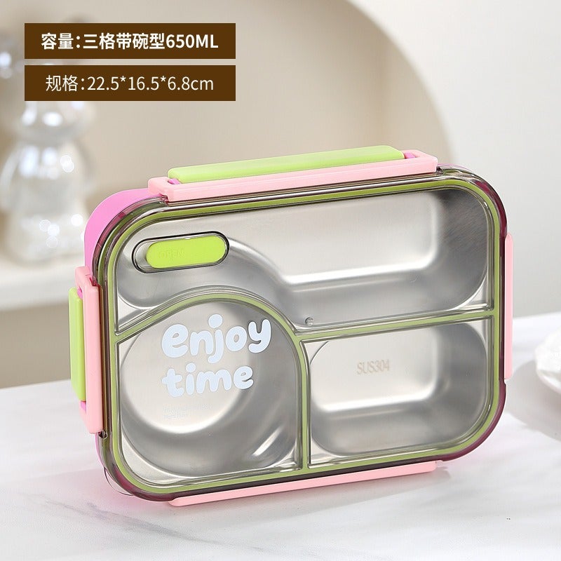 304 Stainless Steel Insulated Lunch Box for Students and Office Workers